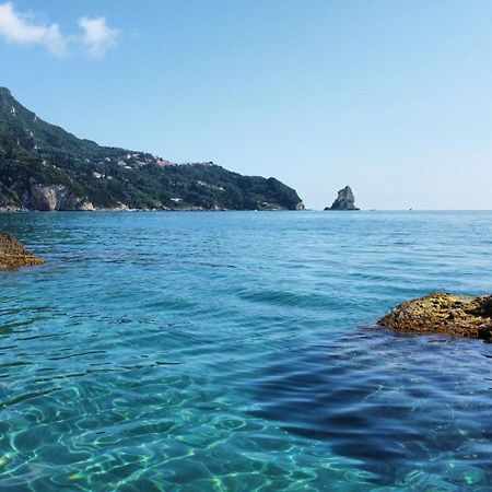 Black Rocks Family, Luxury Seafront Beach Maisonette Agios Gordios  Exterior foto